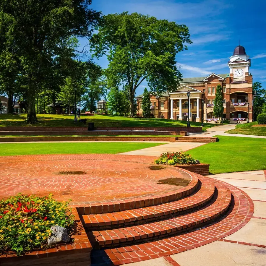 Duluth Town Green and City Hall in Duluth, Georgia